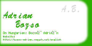 adrian bozso business card