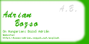 adrian bozso business card